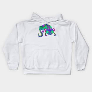 axolotl in color pattern ecopop Kids Hoodie